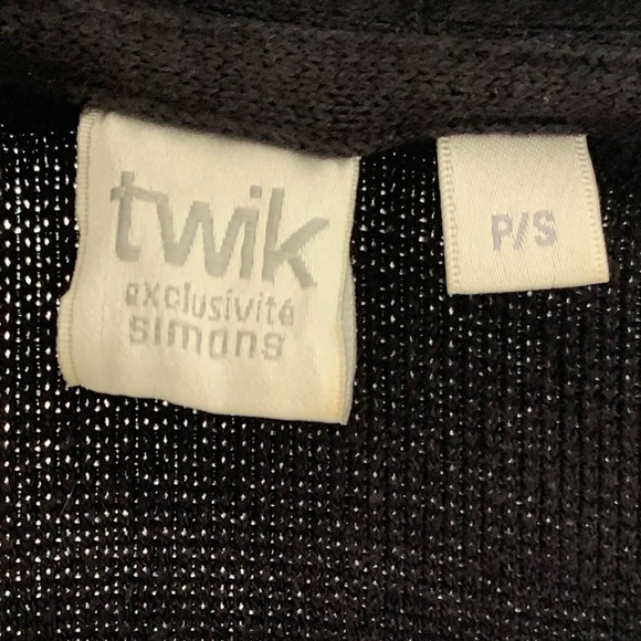 Twik, sold at Simons knit long black sweater with small cuffed sleeves, size S - Picture 2 of 2